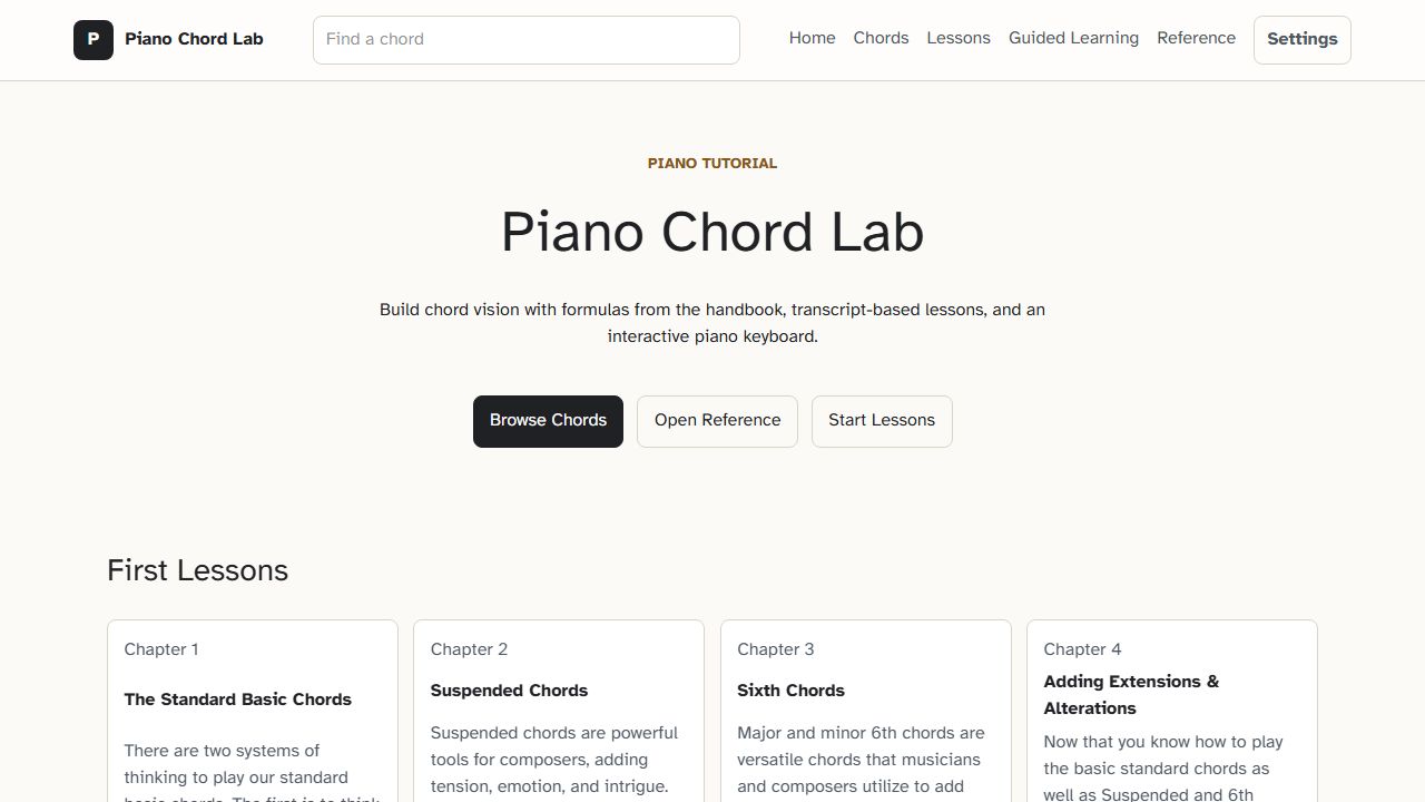 Piano Chord Lab screenshot